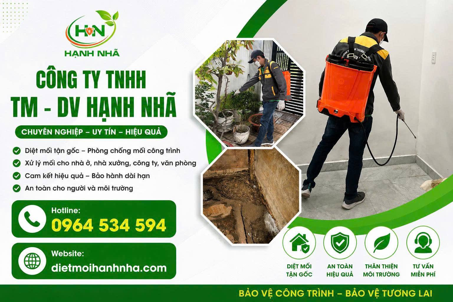 Diệt mối tận gốc tận nơi tại Long An